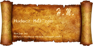 Hudecz Mózes névjegykártya