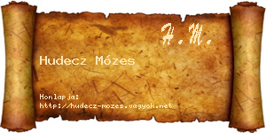 Hudecz Mózes névjegykártya