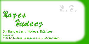 mozes hudecz business card